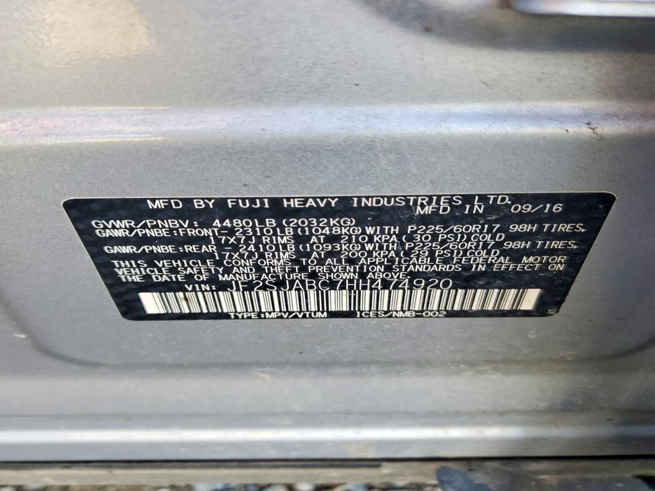 2017 Subaru Forester 2.5i