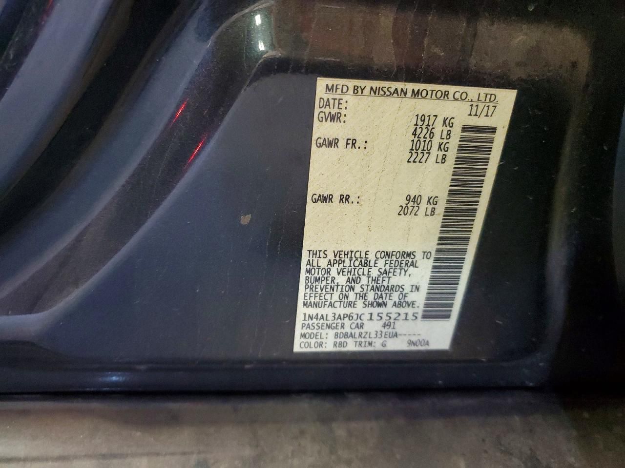 2018 Nissan Altima 2.5