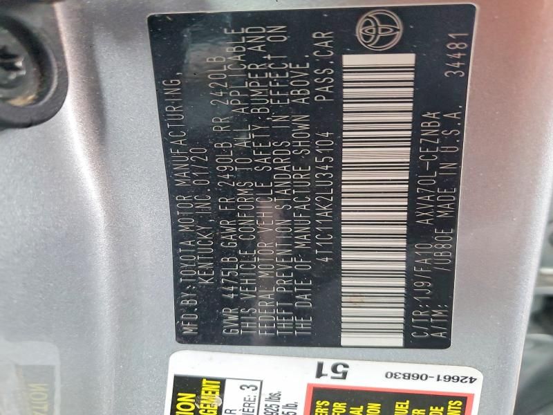 2020 Toyota Camry le