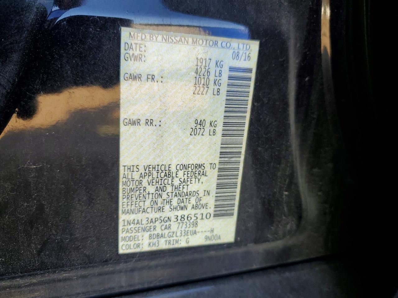 2016 Nissan Altima 2.5