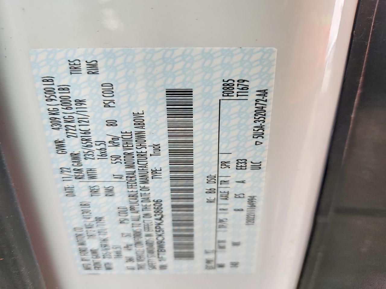 2023 Ford Transit T-350 Delivery Van