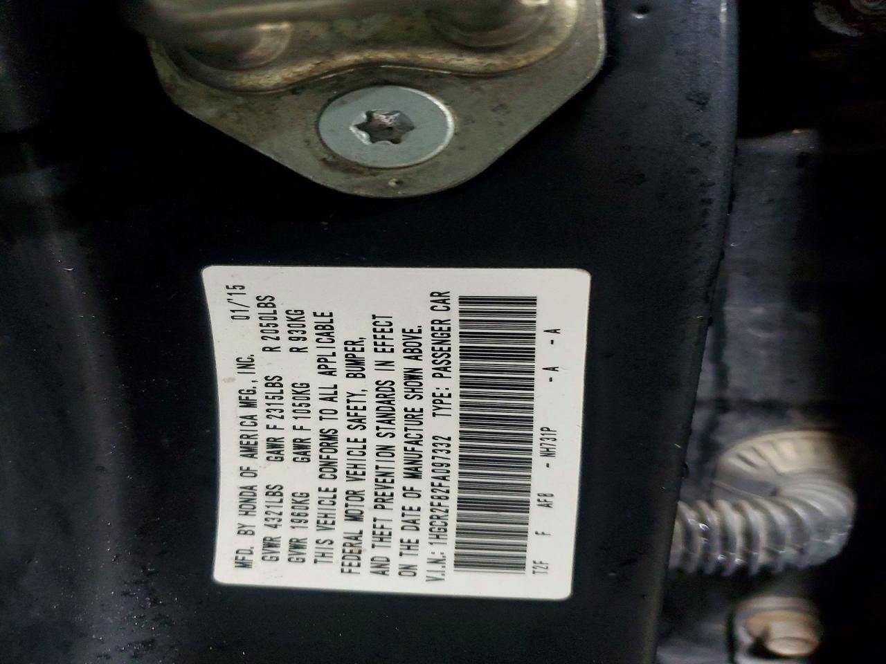 2015 Honda Accord exl