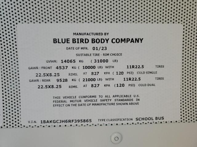 2024 Blue Bird School Bus / Transit Bus