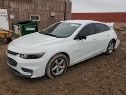 Chevrolet salvage cars for sale: 2017 Chevrolet Malibu LS