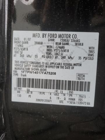 2007 Ford F150 Supercrew