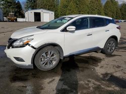 Salvage cars for sale from Copart Arlington, WA: 2016 Nissan Murano S