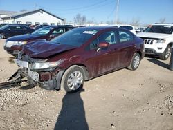 Salvage cars for sale from Copart Dyer, IN: 2015 Honda Civic LX