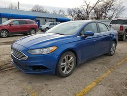 Salvage cars for sale from Copart Wichita, KS: 2018 Ford Fusion SE