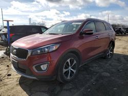 Salvage cars for sale from Copart Woodhaven, MI: 2016 KIA Sorento EX