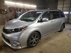 Salvage cars for sale from Copart Angola, NY: 2017 Toyota Sienna SE