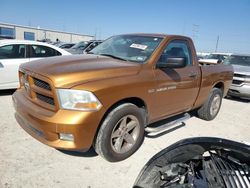 Salvage cars for sale from Copart Haslet, TX: 2012 Dodge RAM 1500 ST