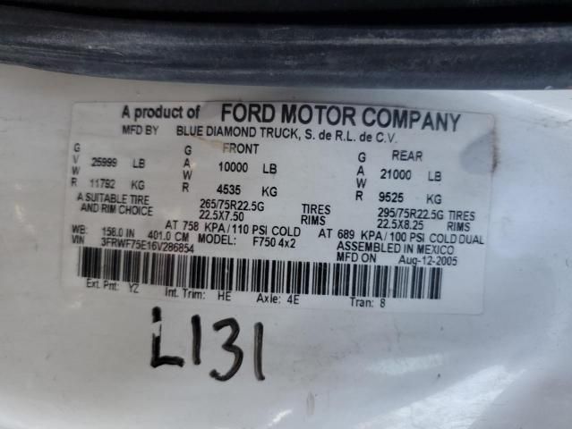 2006 Ford F750 Super Duty