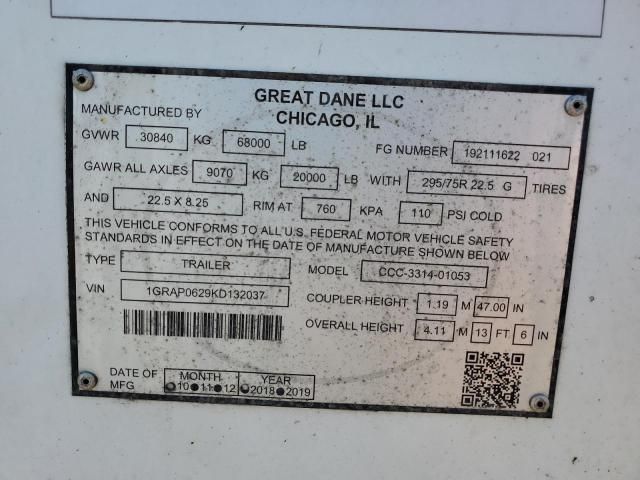 2019 Great Dane Trailer