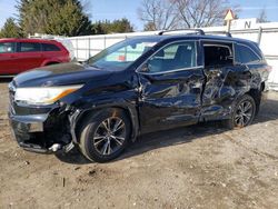Salvage cars for sale from Copart Finksburg, MD: 2016 Toyota Highlander XLE