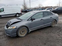 Salvage cars for sale from Copart Montreal Est, QC: 2009 Honda Civic DX-G