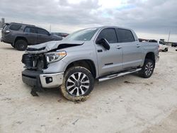 Salvage cars for sale from Copart New Braunfels, TX: 2021 Toyota Tundra Crewmax Limited