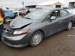 Honda salvage cars for sale: 2012 Honda Civic HF