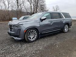 Salvage cars for sale from Copart Adamsburg, PA: 2021 Cadillac Escalade ESV Premium Luxury Platinum