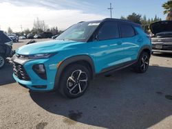 Chevrolet Trailblzr salvage cars for sale: 2021 Chevrolet Trailblazer RS