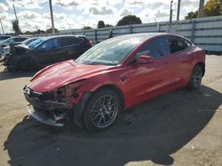 Tesla Model 3 salvage cars for sale: 2022 Tesla Model 3