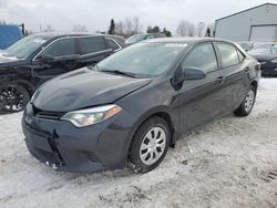 Salvage cars for sale from Copart Bowmanville, ON: 2016 Toyota Corolla L