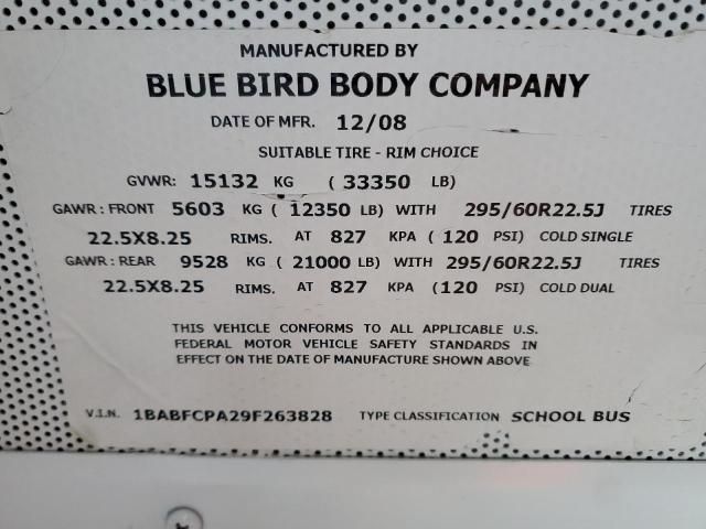 2009 Blue Bird School Bus / Transit Bus