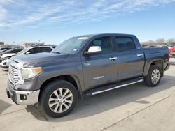 Salvage cars for sale from Copart Grand Prairie, TX: 2014 Toyota Tundra Crewmax Limited