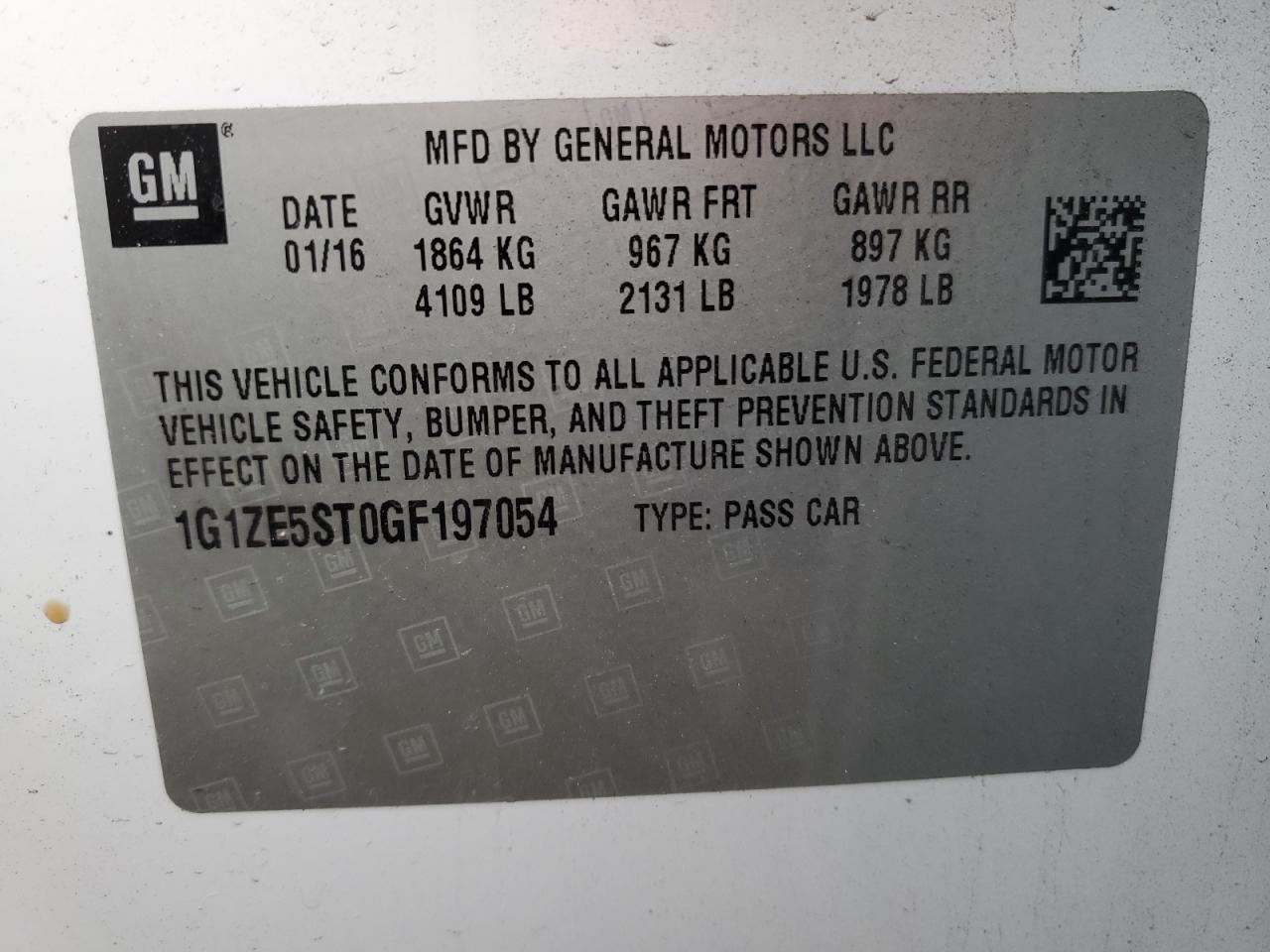 2016 Chevrolet Malibu lt