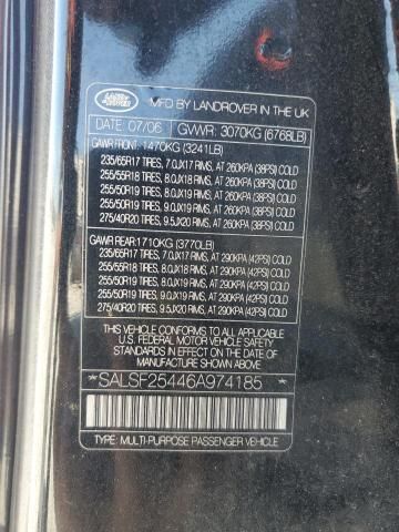 2006 Land Rover Range Rover Sport HSE