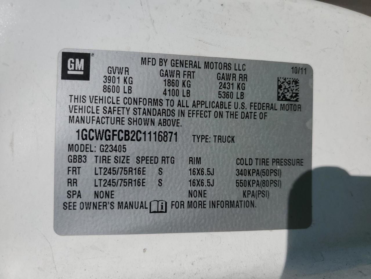 2012 Chevrolet Express G2500