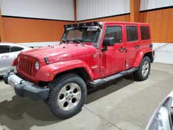 Jeep Wrangler salvage cars for sale: 2014 Jeep Wrangler Unlimited Sahara