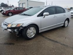 Honda Civic salvage cars for sale: 2008 Honda Civic Hybrid