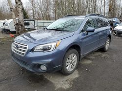 Subaru Outback 2.5i Premium salvage cars for sale: 2015 Subaru Outback 2.5I Premium