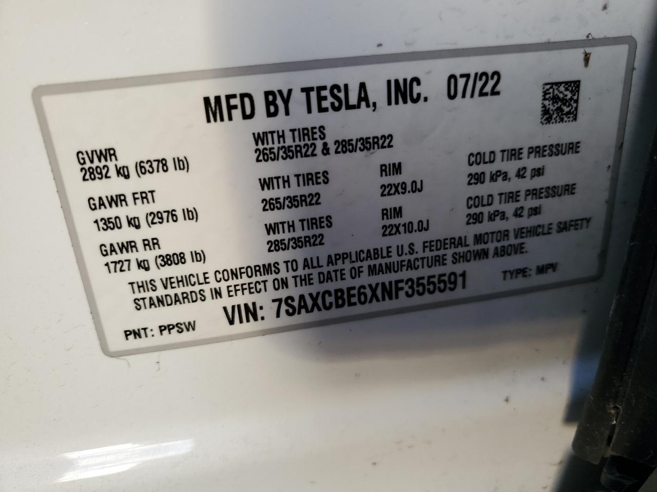 2022 Tesla Model x