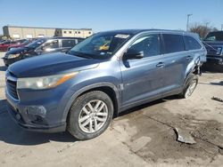Toyota Highlander salvage cars for sale: 2015 Toyota Highlander LE