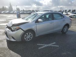 Salvage cars for sale from Copart Rancho Cucamonga, CA: 2015 Toyota Corolla L