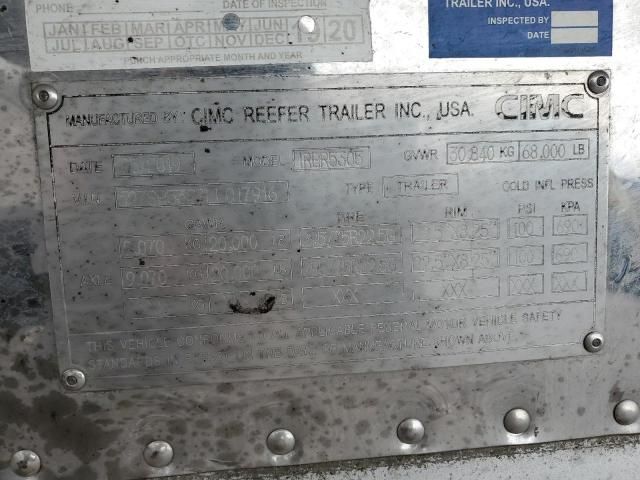 2020 Cimc 1rbr5305 Refrigerated van Trailer