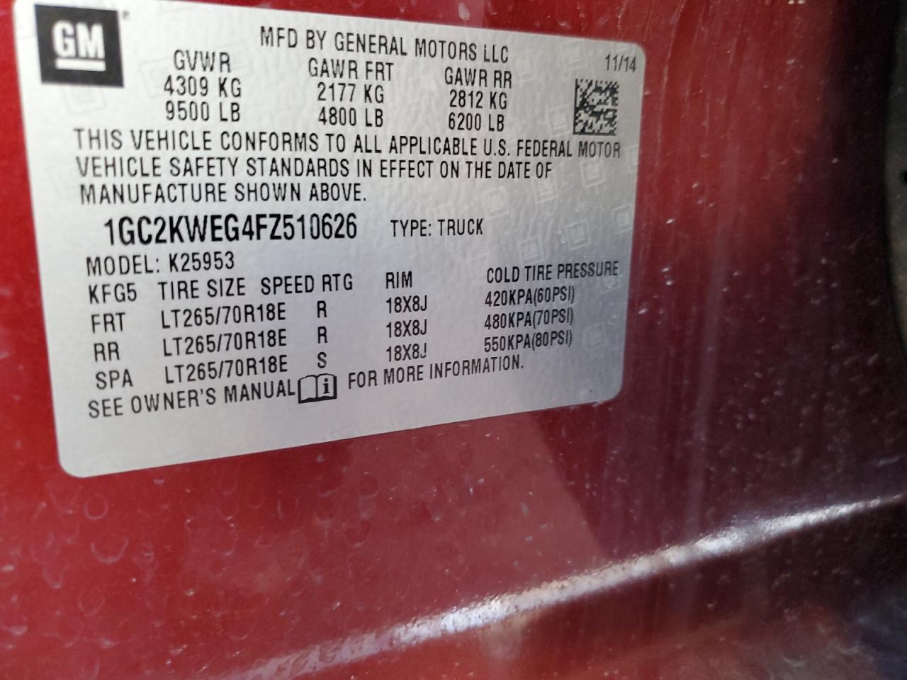 2015 Chevrolet Silverado K2500 Heavy Duty LTZ