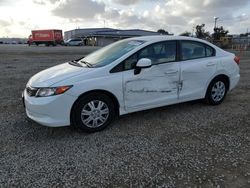 Honda Civic salvage cars for sale: 2012 Honda Civic LX