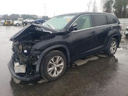 Salvage cars for sale from Copart Dunn, NC: 2015 Toyota Highlander LE