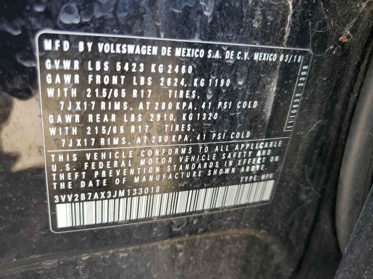 2018 Volkswagen Tiguan se