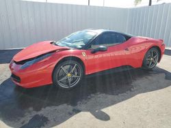 Ferrari salvage cars for sale: 2013 Ferrari 458 Italia