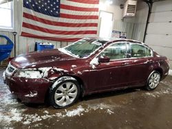 Salvage cars for sale from Copart Lyman, ME: 2008 Honda Accord EXL