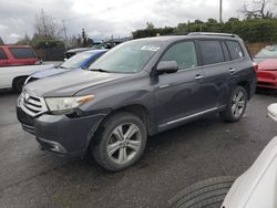 Toyota Highlander salvage cars for sale: 2013 Toyota Highlander Limited