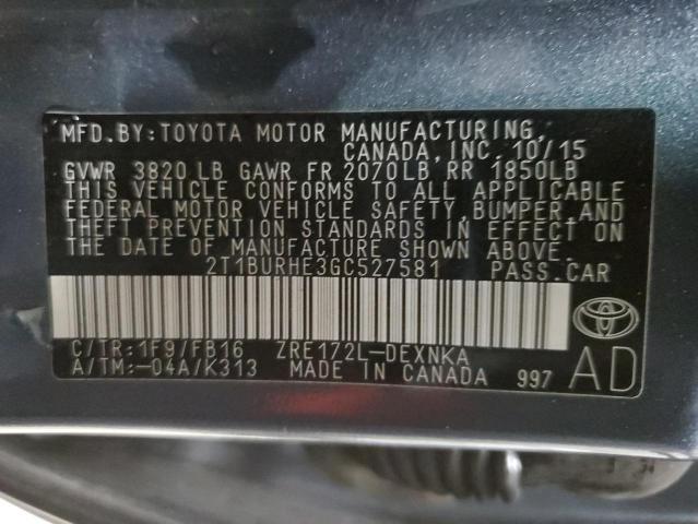 2016 Toyota Corolla l