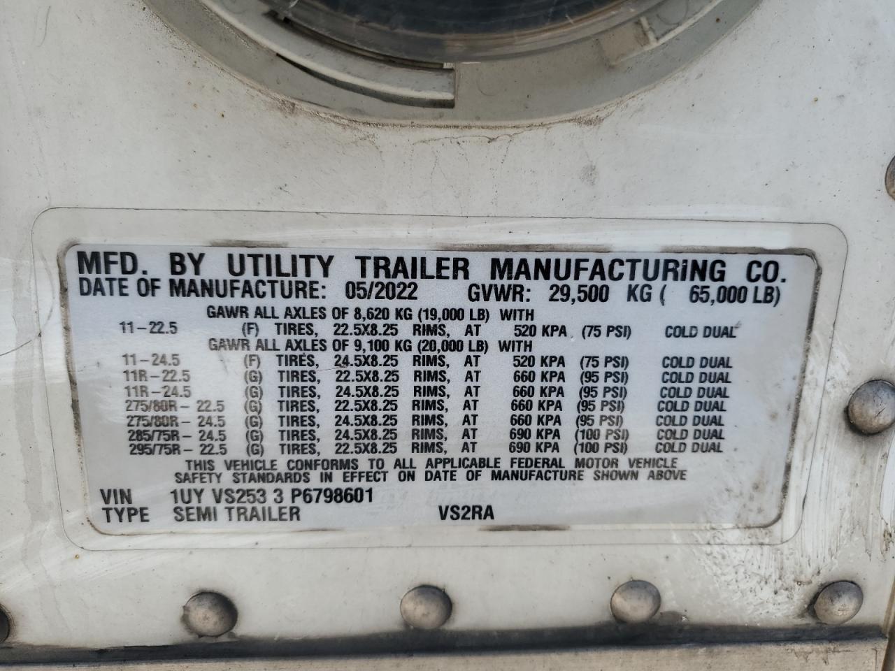 2023 Utility VS2RA Refrigerated Van Trailer