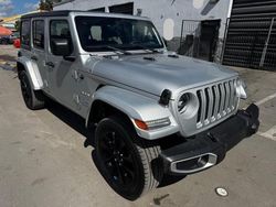 Jeep salvage cars for sale: 2023 Jeep Wrangler Sahara 4XE