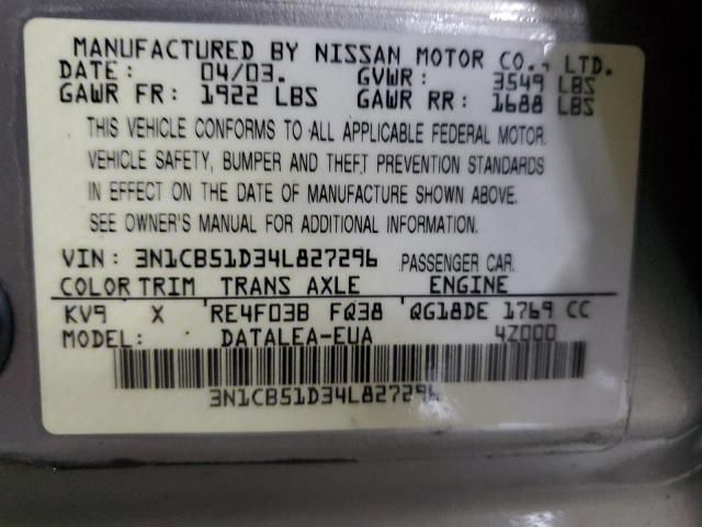 2004 Nissan Sentra 1.8