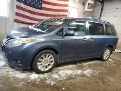 Salvage cars for sale from Copart Lyman, ME: 2016 Toyota Sienna XLE