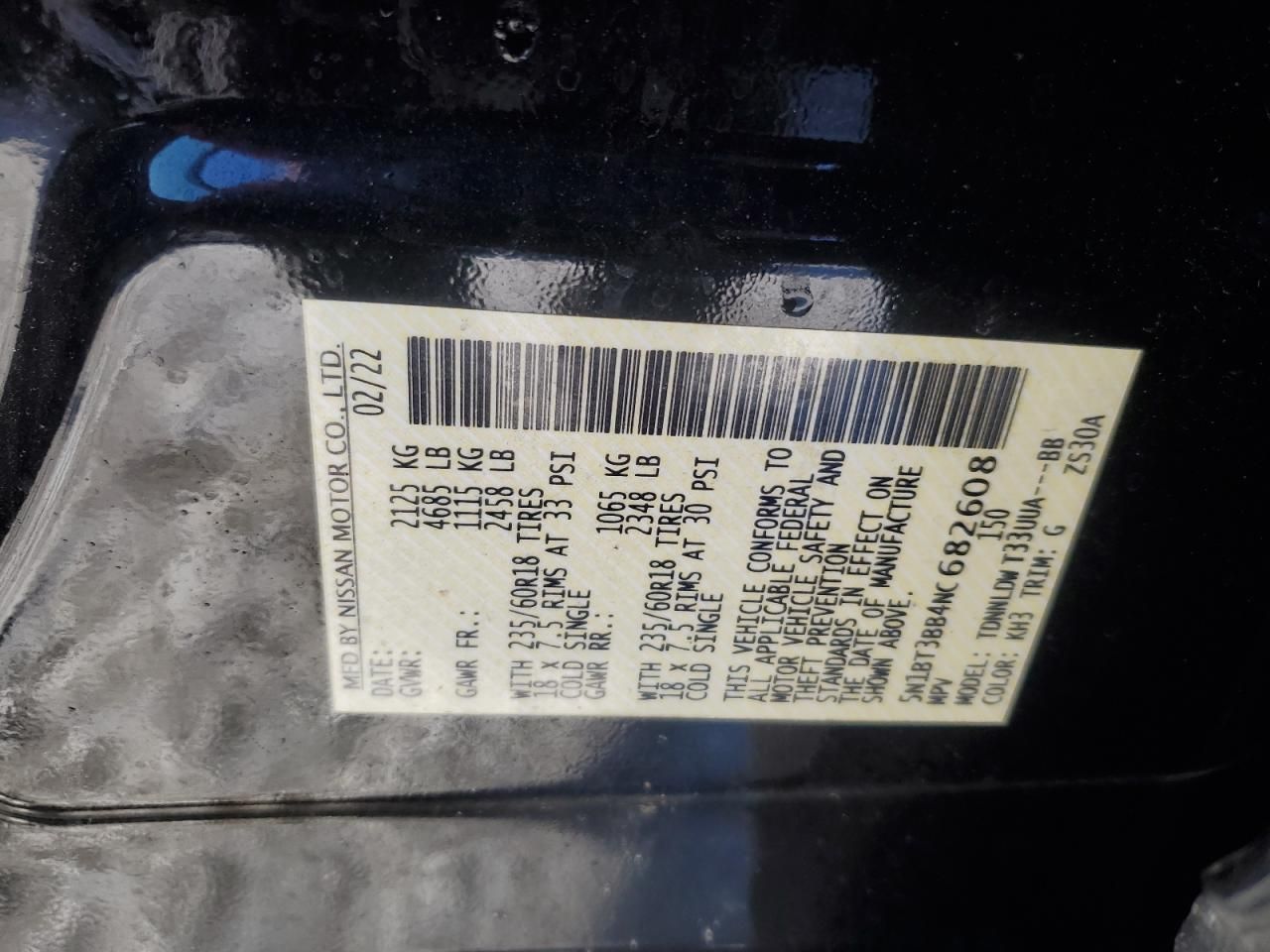 2022 Nissan Rogue sv